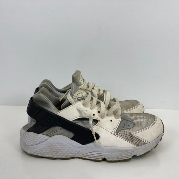 Nike Air Huarache Shoes Leather White Wolf Grey Mens Size 10 - Picture 3 of 6